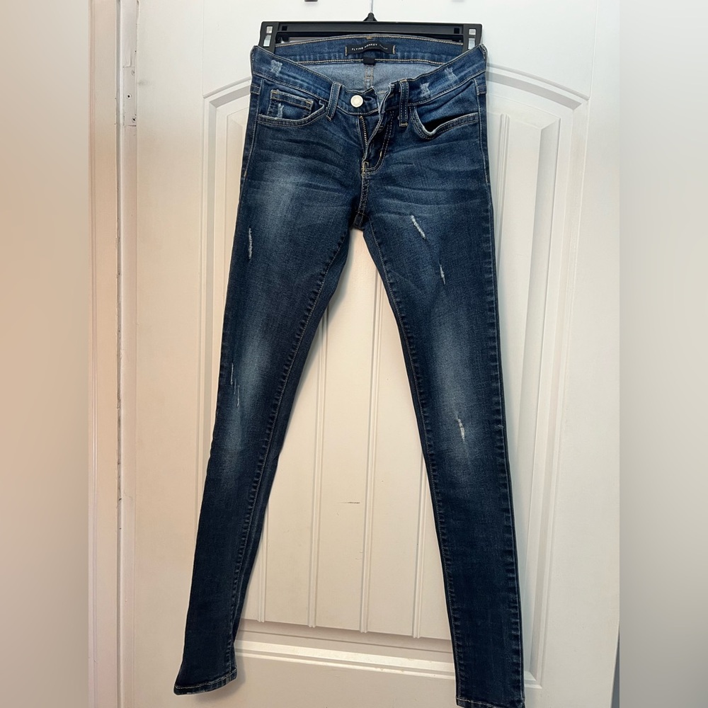 Flying Monkey Women's Dark Indigo Skinny Jeans - Size 24